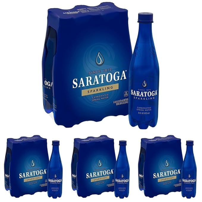 Saratoga Sparkling Spring Water Bottle PET, 500ml, 24-Pack