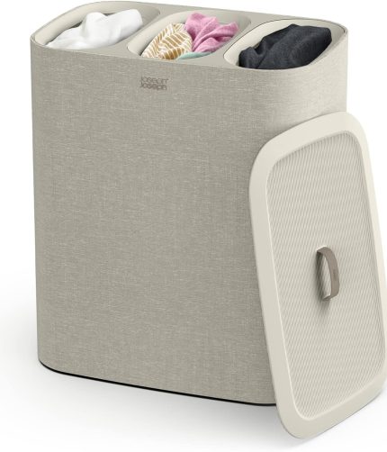 Joseph Tota Trio 90-litre Laundry Hamper Separation Basket with Lid 90-liter