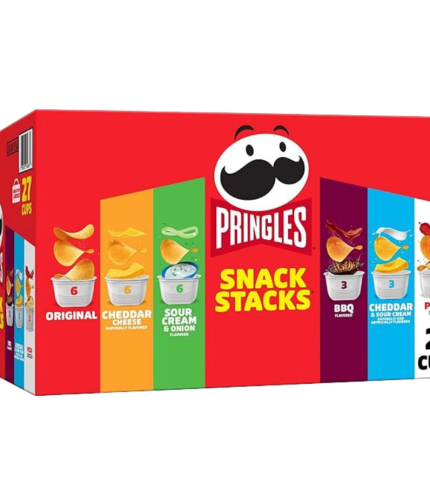 Pringles Potato Crisps Chips, Snack Stacks, Lunch Snacks, Office and Kids Snacks, Variety Pack (27 Cups)